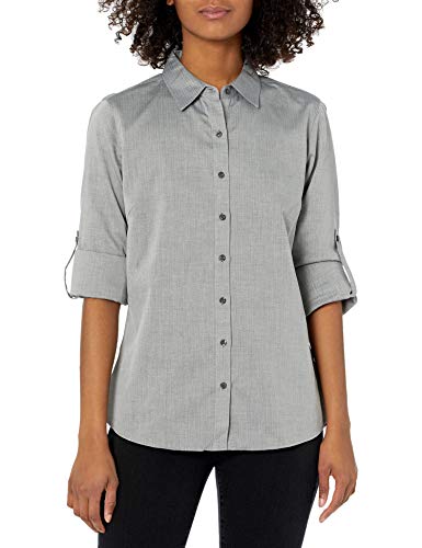 Chemise grise Cutter & Buck pour femme - Chemisier élégant à manches longues