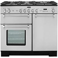 Rangemaster Kitchener KCH100DFFSS/C 100cm Dual Fuel Range Cooker - Stainless Steel / Chrome