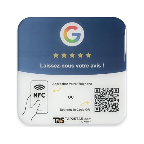 Plaque avis Google NFC & QR Code...