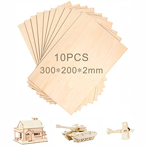 SHUESS 12 pannelli in legno di tiglio, compensato, 420 x 300 x 1,5 mm, per fai da te, compensato, 2 mm, truciolato per bricolage, modellismo, incisione laser, pittura artistica