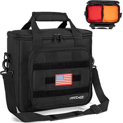 OUUTMEE Cornhole Bag Carrying Case Holds Up to 16 Standard-Sized Professional Cornhole Bags Cornhole Patch Bag with Padded Shoulder Straps and Extra Pockets
