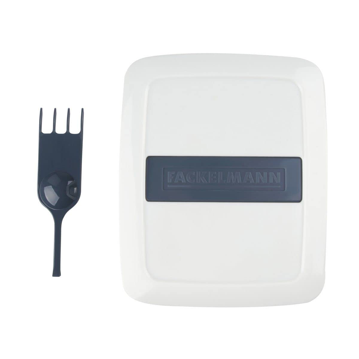 FACKELMANN Affettaverdure a stick, Linea EASY PREPARE, ideale per patate, carote e molto altro, 11,5x10x16cm, colore: blu scuro e bianco