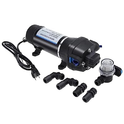 NovelBee AC 115V Self Priming Water Pressure Diaphragm Pump,4.5GPM Water Pressure Pumps for Boat Caravan RV Marine
