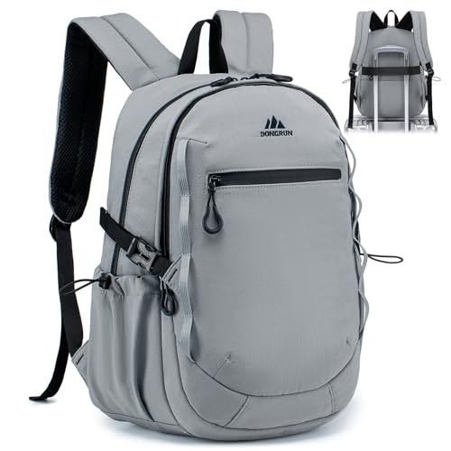 Mochila COSCOOA 40x30x15cm para itens pessoais de viagem, 16'x12'x6' pequena bolsa de mão de 20L, bagagem aprovada para transporte embaixo do assento, Cinza, 40 x 30 x 15 cm (16' x 12' x 6') 20L