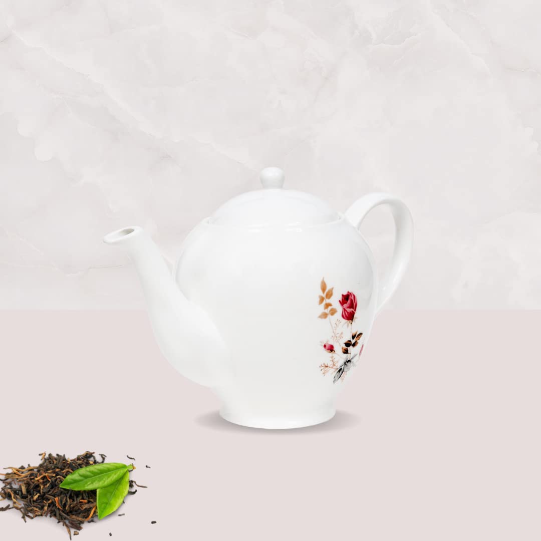 Clay Craft Fine Ceramic | Floral Printed | Tea/Coffee Cups - Set of 6-180 ml Each (Teapot Diamond) - Image 3 thumbnail