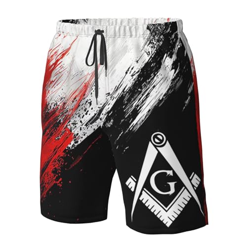 Freemason Masonic Gift Mens Swim Trunks Board Shorts Quick Dry Mens Swim Shorts Summer Beach Short with Pockets4