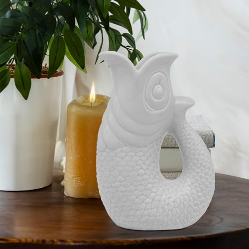 The Leonardo Collection Fish Jug Vase Grey 20cm, Fish Jug / Vase Grey 20cm - Image 2