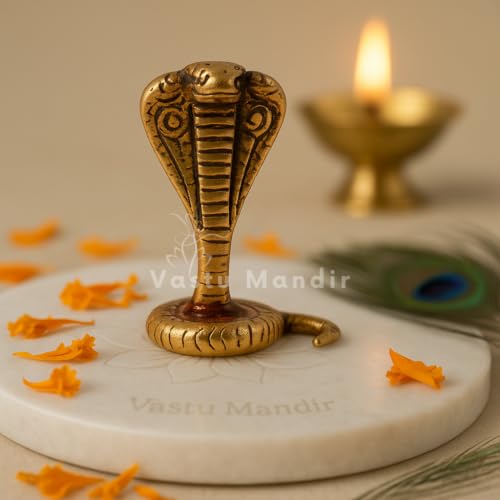 Image of Brass Sheshnag Naag Devta Idol, Vastu Remedy for Protection (5 cm, 20 g)