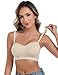 ANGOOL Strapless Bras for Women Wirefree Non-Slip Tube Top Invisible Bralette Seamless Padded Bandeau Bra, Black+Beige+White, M