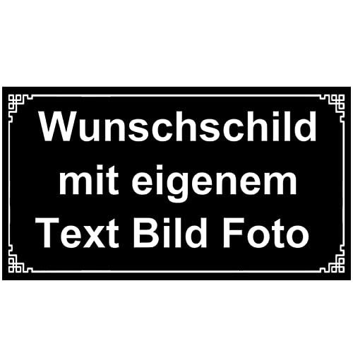 BeNsil Schilder, Schilder Selbst Gestalten, Wunschtext Schild, Personalisiert mit Text/Name/Foto/Logo/Schrift für Garage, Hotel, Parkplatz, Schule, Carport, Firma, Garten, Wohnadresse