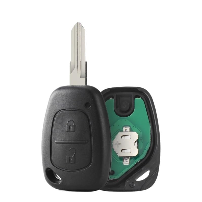 Suitable for 1PCS Remote Car Key 433mhz ID46 for Renault Traffic Master Vivaro Movano Kangoo Ne73 VAC102 Blade 2 Buttons(VAC102 Remote Key)