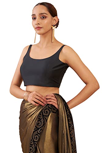 Image of Soch Women's Art Silk Regular Fit Sleeveless Blouse