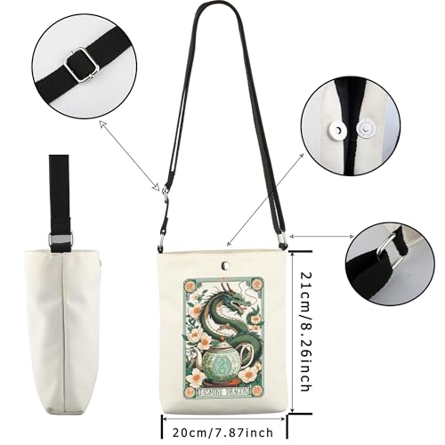 WCGXKO Anime Dragon Tea Crossbody Bag Tarot Card Dragon Gift for Anime Fan2