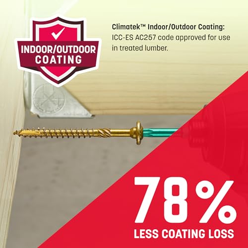 Image of GRK Fasteners RSS 5 /16 x 3-1 /2 Inch, Rugged Structural Screws, 100 PCS, Rust Resistant Climatek Coating, Interior and Exterior Use, Heavy-Duty Framing & Decking Screws, Fast Bite Tip with Star Drive