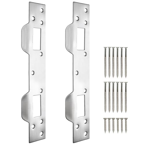 Heavy Duty Door Strike Plate Reinforcement (2 Packs)