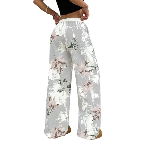 Image of Camo Pants Women Wide Leg Sweatpants Baggy Y2K Camoflage Pants Elastic Waisted Loose Casual Lounge Trousers Joggers