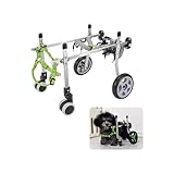 Dog Wheelchair 4 Wheels Cart for Leg Full Support, Adjustable Pet Wheelchair for Small Medium Large Doggy, Light Weight Rehabilitation Brace Wheelchair(X-Small)