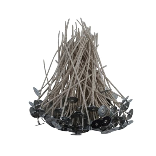 100 mechas para velas con base y fijación fácil