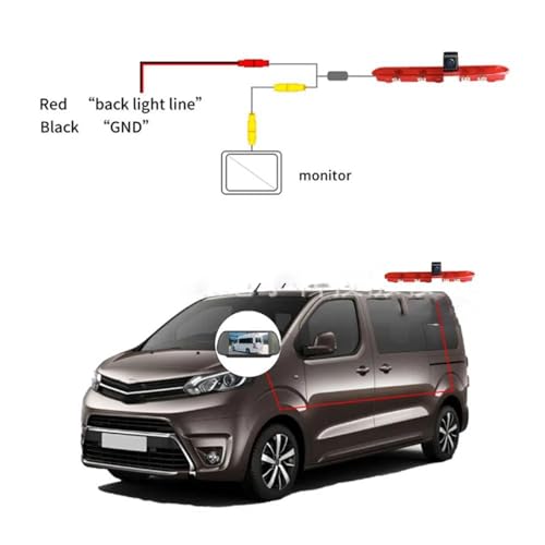 Caméra de recul pour Peugeot Expert Van intégrée au feu stop arrière - 6