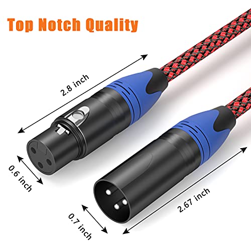 Furui Upgraded Xlr Cable 3Ft 10Pack, Nylon Braided Xlr Male To Female Microphone Cable Heavy Duty Balanced Xlr Cable Compatible With Preamps/Speaker Systems And More #TOP5