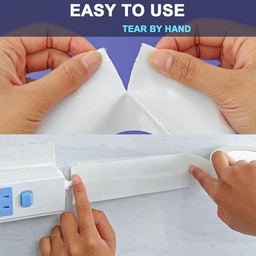 Image of Amanbo 3-Pack Duct Tape White Heavy Duty -2 in 66 Yds Total Waterproof No Residue Strong Adhesive Duct Tape Tearable for Indoor Outdoor Use,Multi Purpose Home Repair