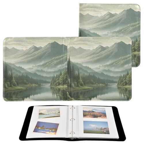 Álbum de Fotos Scrapbook Adhesivo con Cubierta de Cuero PU, 40 Páginas, 3 Anillas, Tamaño 8x10 para Memorias miniatura 2