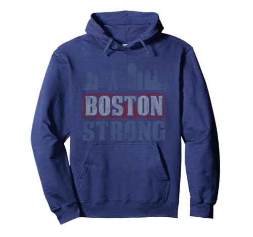 Boston Strong City Skyline Pullover Hoodie