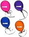 Produktbild 4 TLG. Set: Spardosen Bunte Ballons - incl. Name - stabile Sparbüchse - Sparschwein lustig witzig orange / lila / rosa / blau Eule - Reisekasse Urlaub Reisen ..
