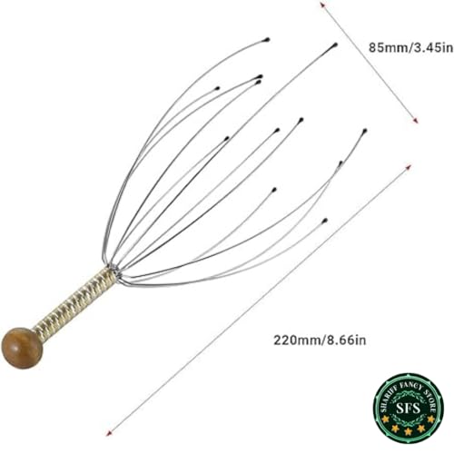 Image of Auto Head Massager | Hand Held Scalp Massager for Pain Relief, Hair Growth & Relaxations | Octopus Scalp Pointer - Pack of 1pc