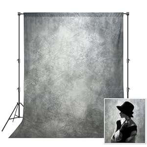 Abstract Professional Photography Backdrop for Adult Portrait Photo Studio Props Booth Background Photoshoot with Thick Ployester Roller Pocket on Top(Grey-8x10ft)