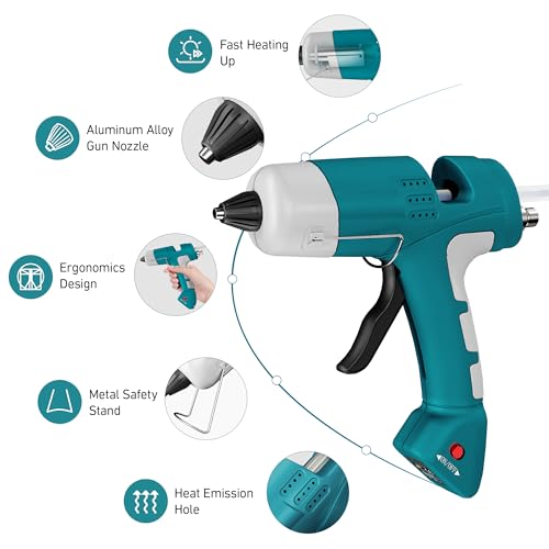 HHYSSG Cordless Hot Glue Gun,20W Battery Operated Fast Preheating Hot Melt Glue Gun with 30 Glue Sticks,Type-C Rechargeable Glue Gun Kit for DIY Project, Art, Craft 3 HHYSSG Cordless Hot Glue Gun,20W Battery Operated Fast Preheating Hot Melt Glue Gun with 30 Glue Sticks,Type-C Rechargeable Glue Gun Kit for DIY Project, Art, Craft - Image 3
