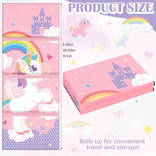 Image of Shellwei Vinyl Nap Mat Kid Preschool Daycare Sleep Mat,Big Unicorn
