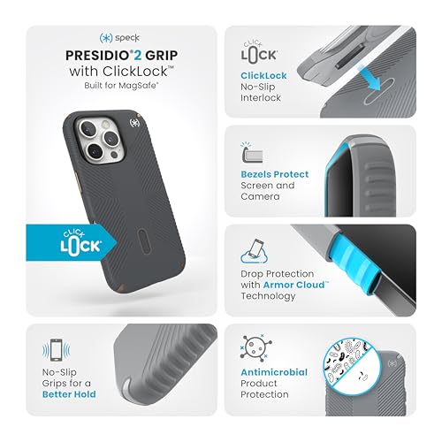 Coque fine iPhone 16 Pro Speck Presidio 2 Grip pour les déplacements - 2