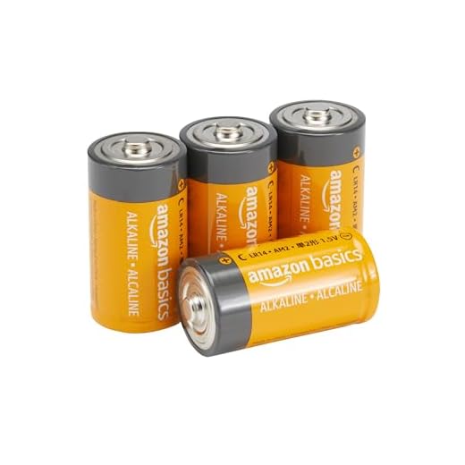 AmazonBasics C Cell Everyday 1.5 Volt Alkaline Batteries - Pack of 4