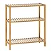 CASARIA Scaffale da Bagno bambù 3 Ripiani 66x58x26cm Libreria Scarpiera Scaffalatura Cucina Scaffali