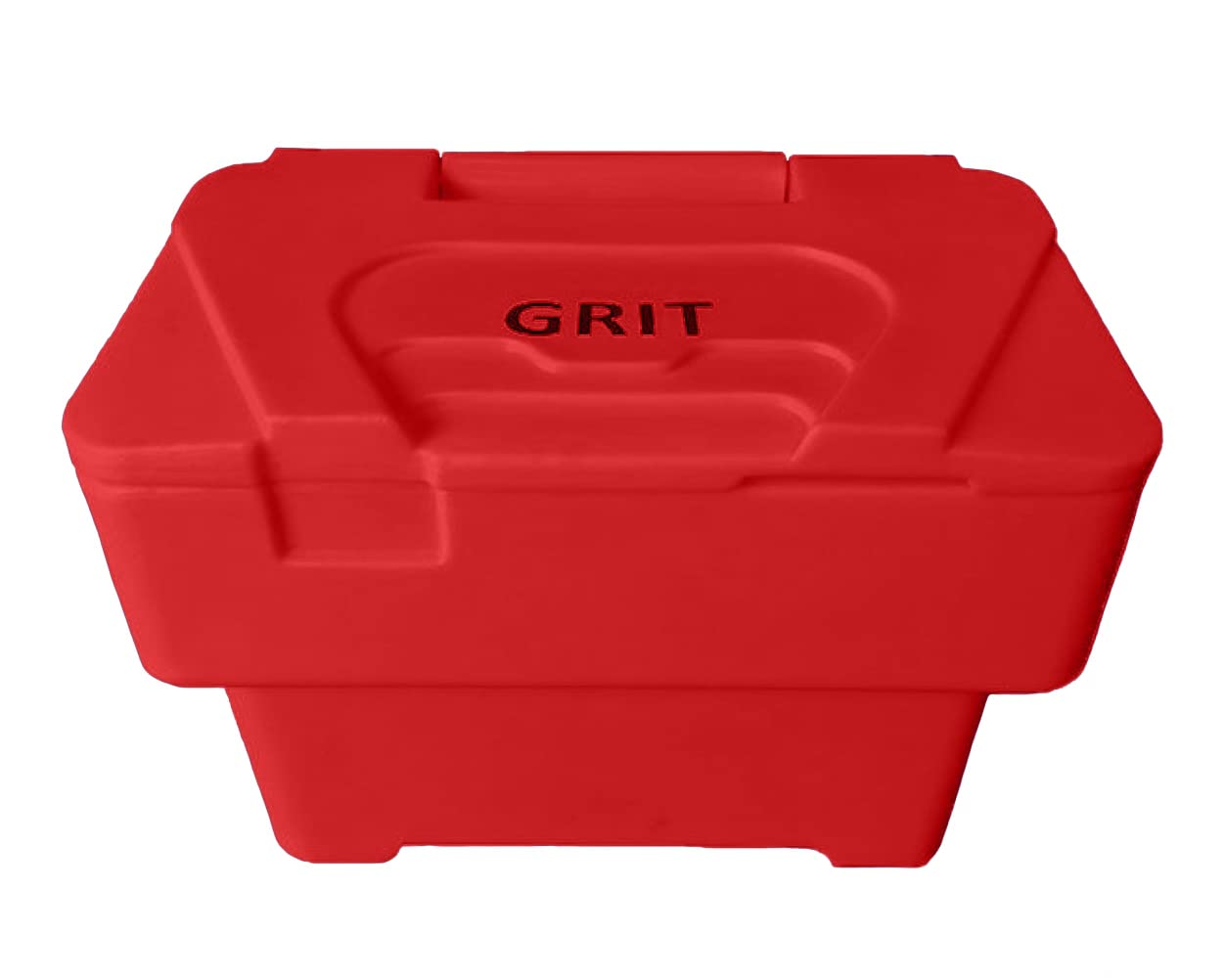 BritishBins Red 115 ltr Rock Salt Storage Bin Grit Dispenser Plastic Box Container