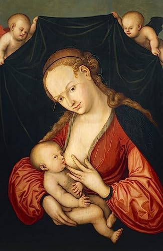Vierge Marie allaitant Jésus affiche Lucas Cranach pour créer un coin lecture apaisant