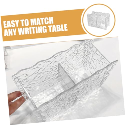 Porte stylo transparent Uonlytech 5 pièces avec compartiments - 6