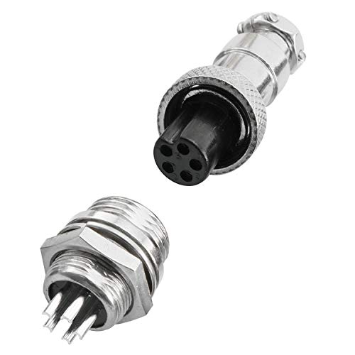 Conector de aviación DGZZI GX12-5 pack x5 12mm 5 pines metal miniatura 4