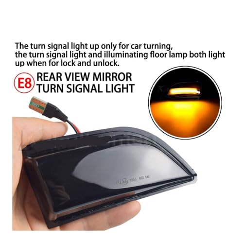 Volvo XC60 2008-2014 Luces Intermitentes Dinámicas Espejo Retrovisor Ámbar 2