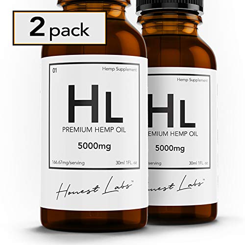 (2 Pack) 5000mg Organic Hemp Oil Pure Extract for Pain, Anxiety and Stress