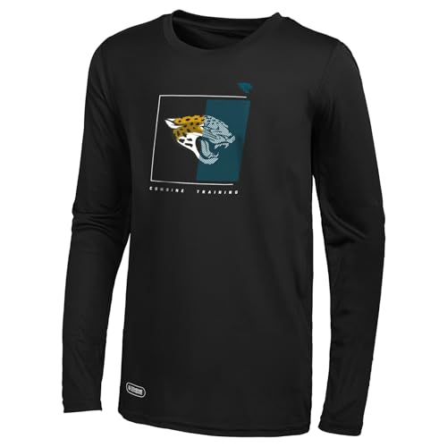 Outerstuff NFL Men's Too Tough Long Sleeve Dri-Tek T-Shirt, Jacksonville Jaguars, Large Team Color