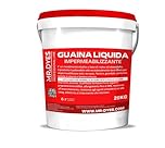 MR.DYES - Guaina Liquida Impermeabilizzante - Membrana Monocomponente Multisupporto, Vari Colori e Formati, Gomma Liquida per Tetti e Terrazzi. (20 KG, GRIGIO)