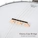 Kmise 5 String Resonator Banjo,Professional Sapele Back Full Size Banjos Starter Kit with Bag Tuner Strap Strings Picks Ruler Wrench Bridge