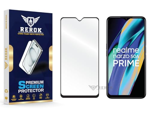 Image of Gorilla Tempered Glass Screen Protector Compatible with Realme Narzo 50A Prime [Pack of 1] | Edge-to-Edge, Bubble-Free, Case Friendly, Easy Installation Kit