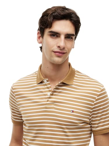 Image of Tommy Hilfiger Mens Short Sleeve Casual Polo Shirts in Regular Fit with Liquid Cotton