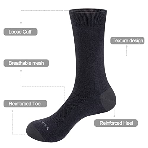 Women's Dress Socks For Women, Plain Thin Basic Womens Socks Thin Cotton Crew Socks, 5 Pairs2