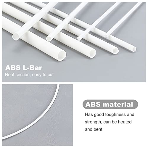 olycraft 25pcs 5 sizes abs plastic round tubes 98 inch length white abs plastic round tube hollow round tube round hollow bar for diy sand table architectural model making