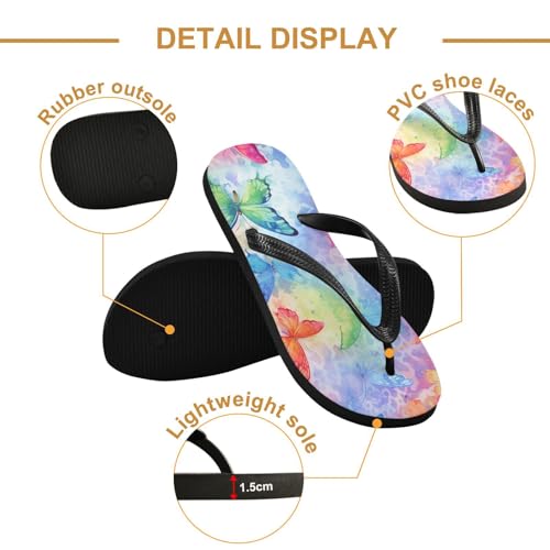 Women Beach Summer Casual Flip Flop Colorful ButterflyQuick Dry Sandals Slipper for Men 214a45222