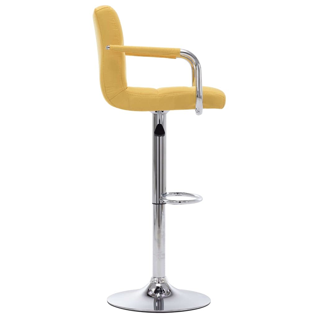 vidaXL Barhocker 2 STK. Gelb Stoff